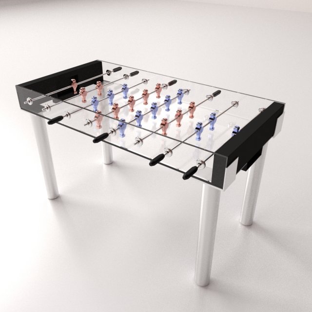 foosball table 3Dモデル .c4d .max .obj .3ds .fbx .stl .blend 