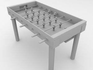 foosball table 3Dモデル