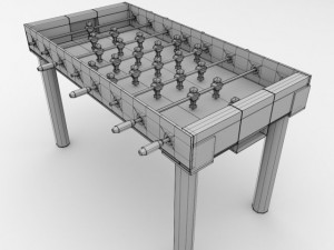 foosball table 3Dモデル