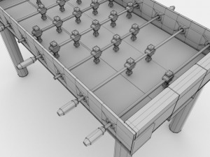 foosball table 3Dモデル