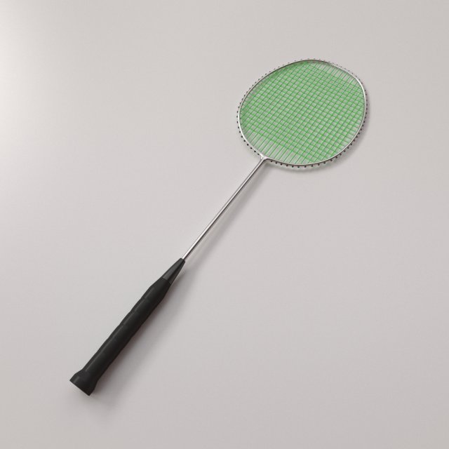 badminton racquet 3D 모델 .c4d .max .obj .3ds .fbx .stl .blend 