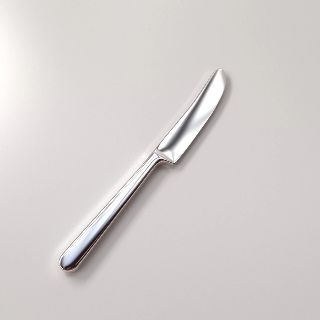 table knife 3D Model .c4d .max .obj .3ds .fbx .stl .blend 