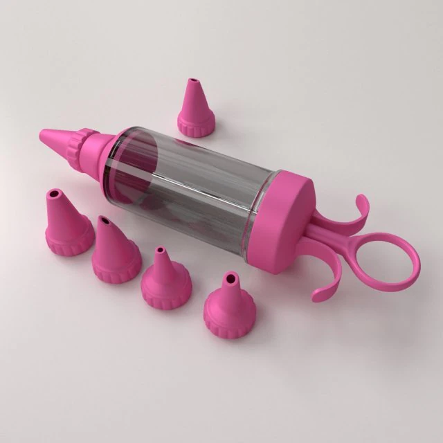 icing syringe v2 3D Model .c4d .max .obj .3ds .fbx .stl .blend 