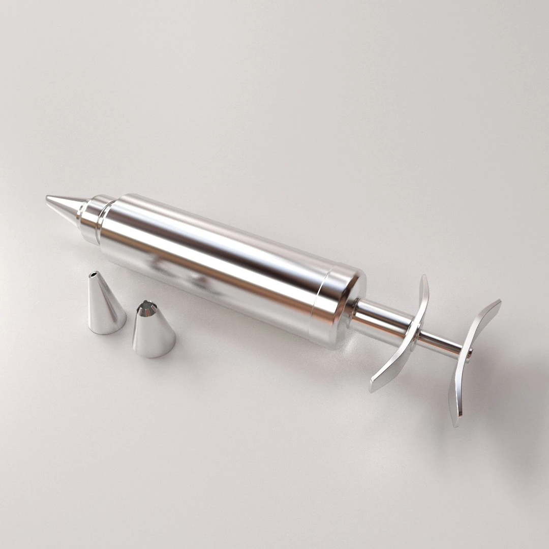 icing syringe 3D Model .c4d .max .obj .3ds .fbx .stl .blend 
