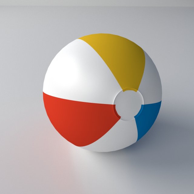 3d beach ball top