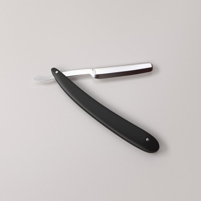 straight razor 3D मॉडल .c4d .max .obj .3ds .fbx .stl .blend
