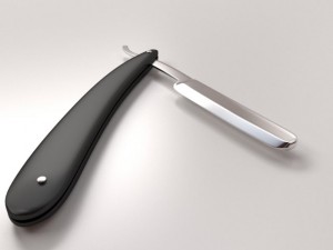 straight razor 3D मॉडल