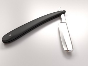 straight razor 3D मॉडल