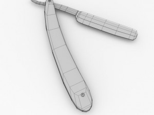 straight razor 3D मॉडल