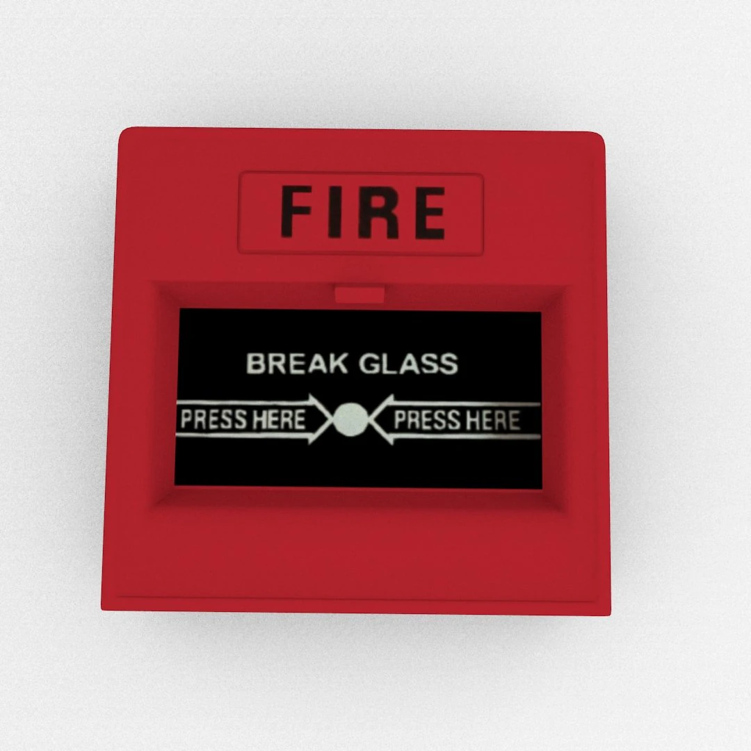 emergency alarm button 3D Model .c4d .max .obj .3ds .fbx .stl .blend