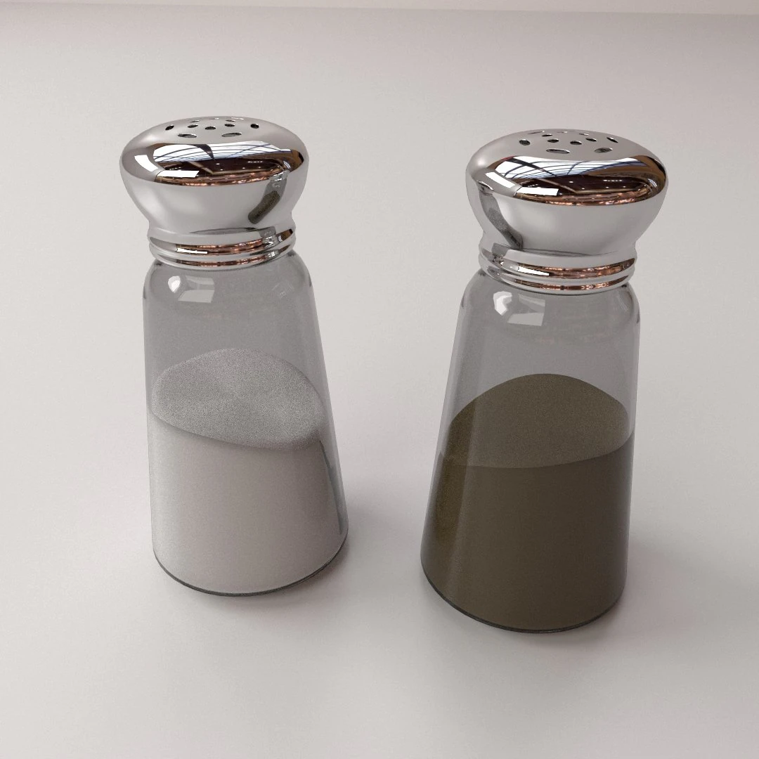 salt and pepper bottle 3D Model .c4d .max .obj .3ds .fbx .stl .blend 