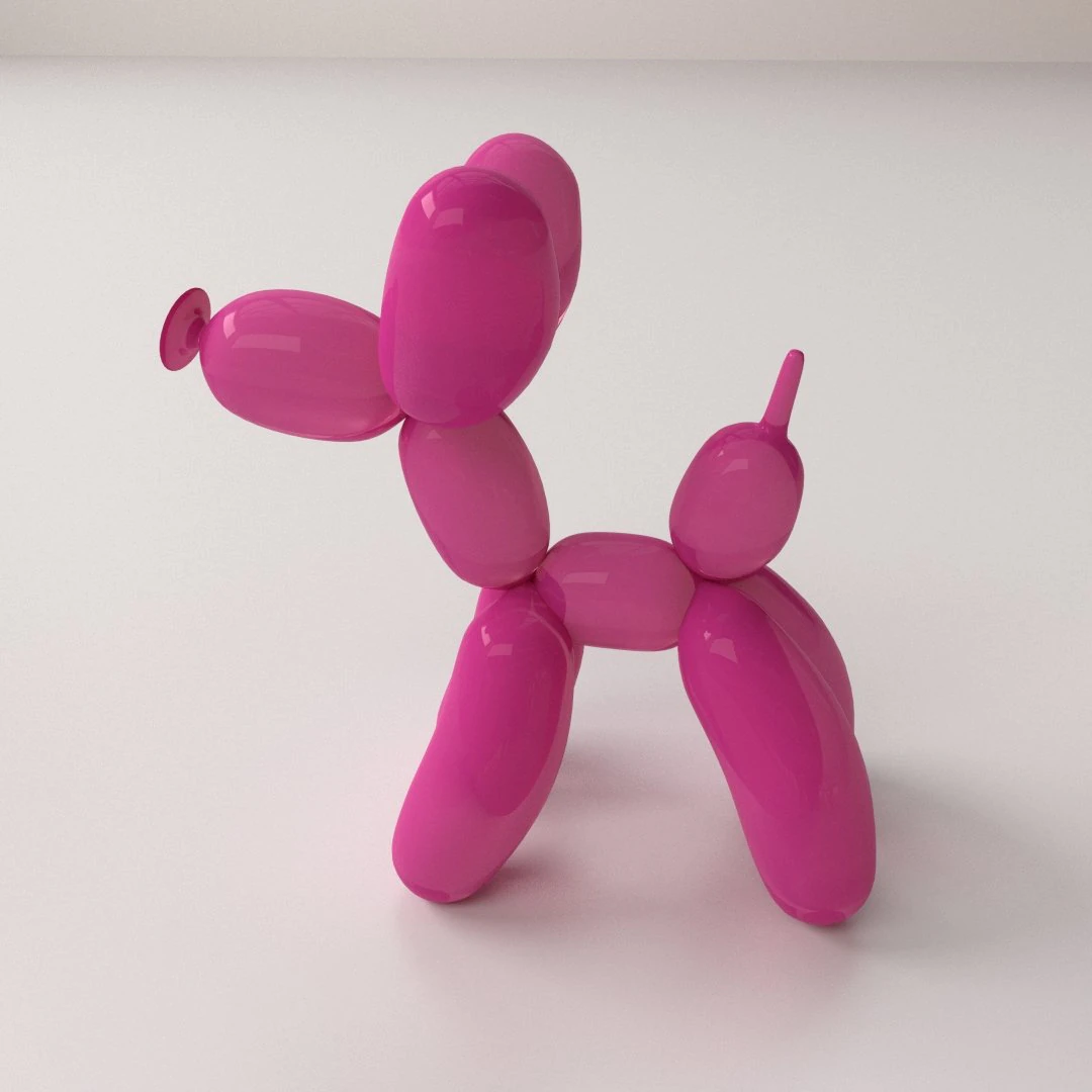 balloon poodle 3D Model .c4d .max .obj .3ds .fbx .stl .blend