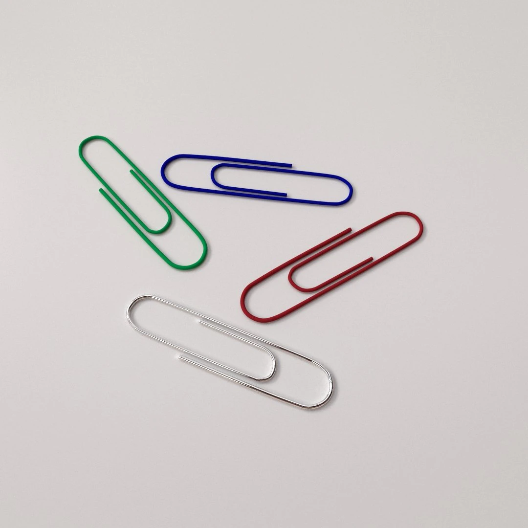 paper clip 3D Model .c4d .max .obj .3ds .fbx .stl .blend 