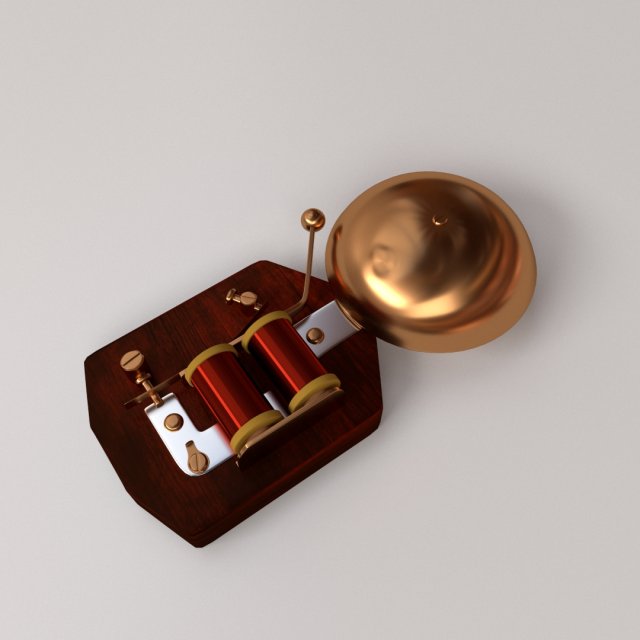 retro doorbell 3D-Modell .c4d .max .obj .3ds .fbx .stl .blend 