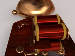 retro doorbell 3D-Modell