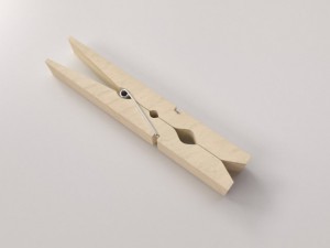 wooden clothespin Modèle 3D