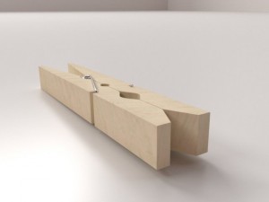 wooden clothespin 3D Model