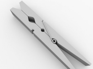 wooden clothespin 3D Model