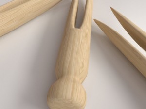 wooden clothespin v2 Modèle 3D