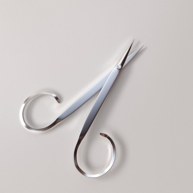 cuticle scissors 3D मॉडल .c4d .max .obj .3ds .fbx .stl .blend 