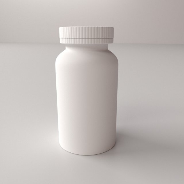 pill bottle 3D Model .c4d .max .obj .3ds .fbx .stl .blend 