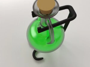 garrafa de po&ccedil;&atilde;o Modelo 3D