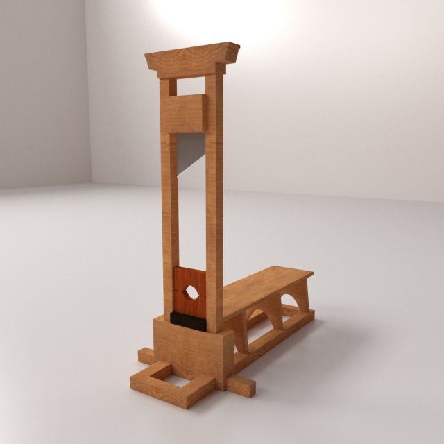 guillotine 3Dモデル .c4d .max .obj .3ds .fbx .stl .blend 