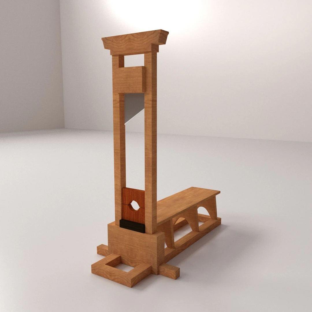 guillotine 3D Model .c4d .max .obj .3ds .fbx .stl .blend 
