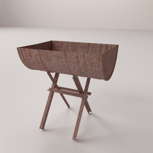 oil drum bbq Model 3D .c4d .max .obj .3ds .fbx .stl .blend 
