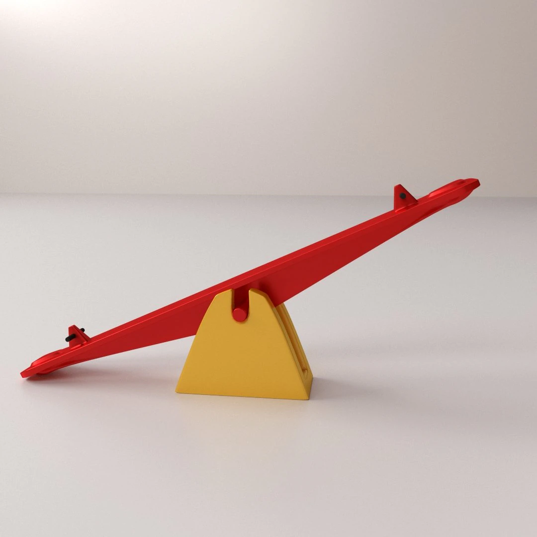 seesaw 3D Model .c4d .max .obj .3ds .fbx .stl .blend 