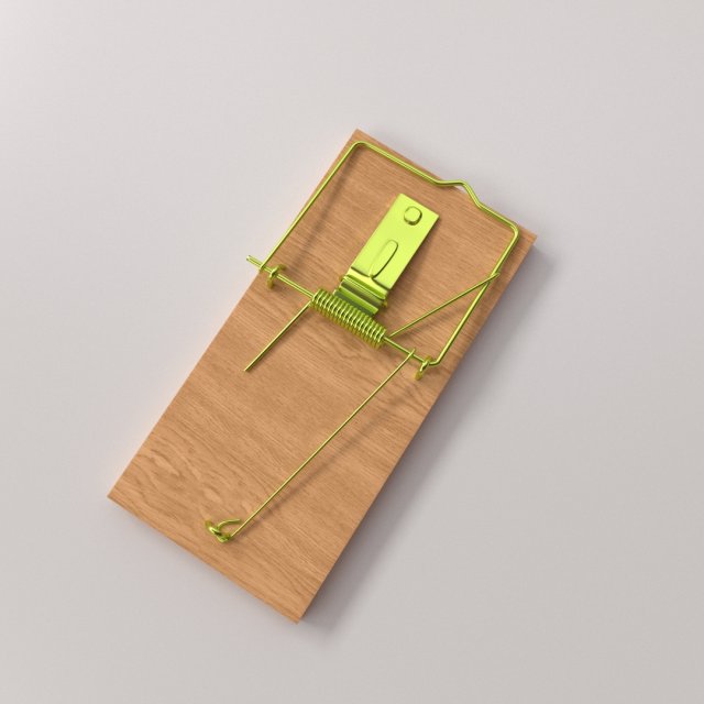 mouse trap 3D Модель .c4d .max .obj .3ds .fbx .stl .blend 