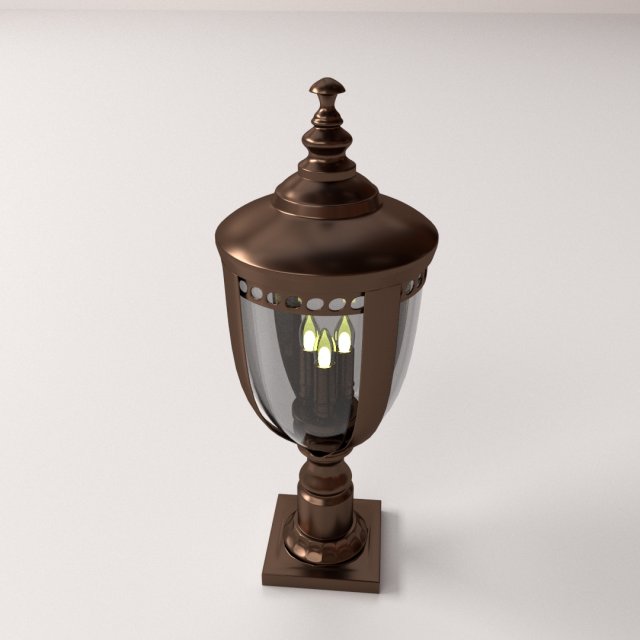 post lantern Modelo 3D .c4d .max .obj .3ds .fbx .stl .blend 