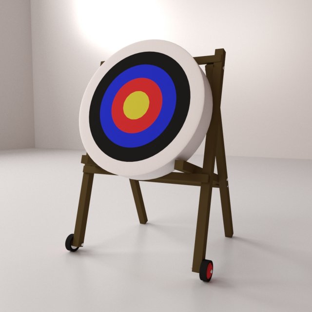 archery target 3D Model .c4d .max .obj .3ds .fbx .stl .blend 