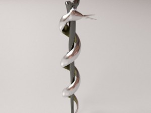 rod of asclepius 3D Модель