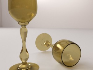 wine glass Modello 3D