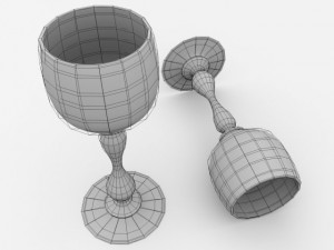 wine glass Modello 3D