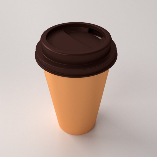 disposable coffee cup 3D Model .c4d .max .obj .3ds .fbx .stl .blend 