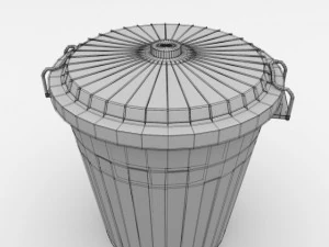 tempat sampah v2 Model 3D