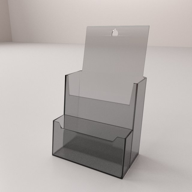 brochure holder Model 3D .c4d .max .obj .3ds .fbx .stl .blend 