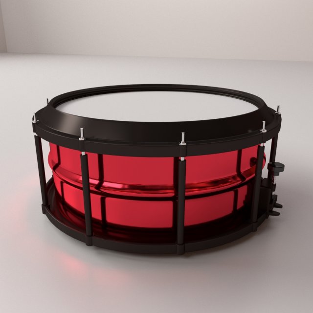 snare drum 3D मॉडल .c4d .max .obj .3ds .fbx .stl .blend 