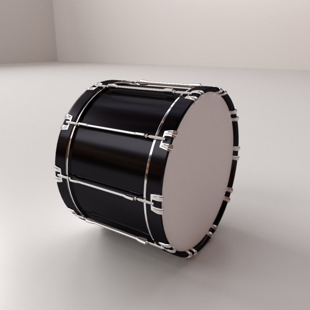 bass drum 3D Модель .c4d .max .obj .3ds .fbx .stl .blend 