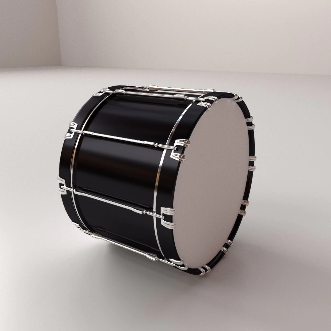 bass drum 3D Model .c4d .max .obj .3ds .fbx .stl .blend 
