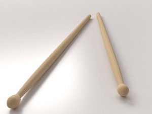 drum sticks Model 3D