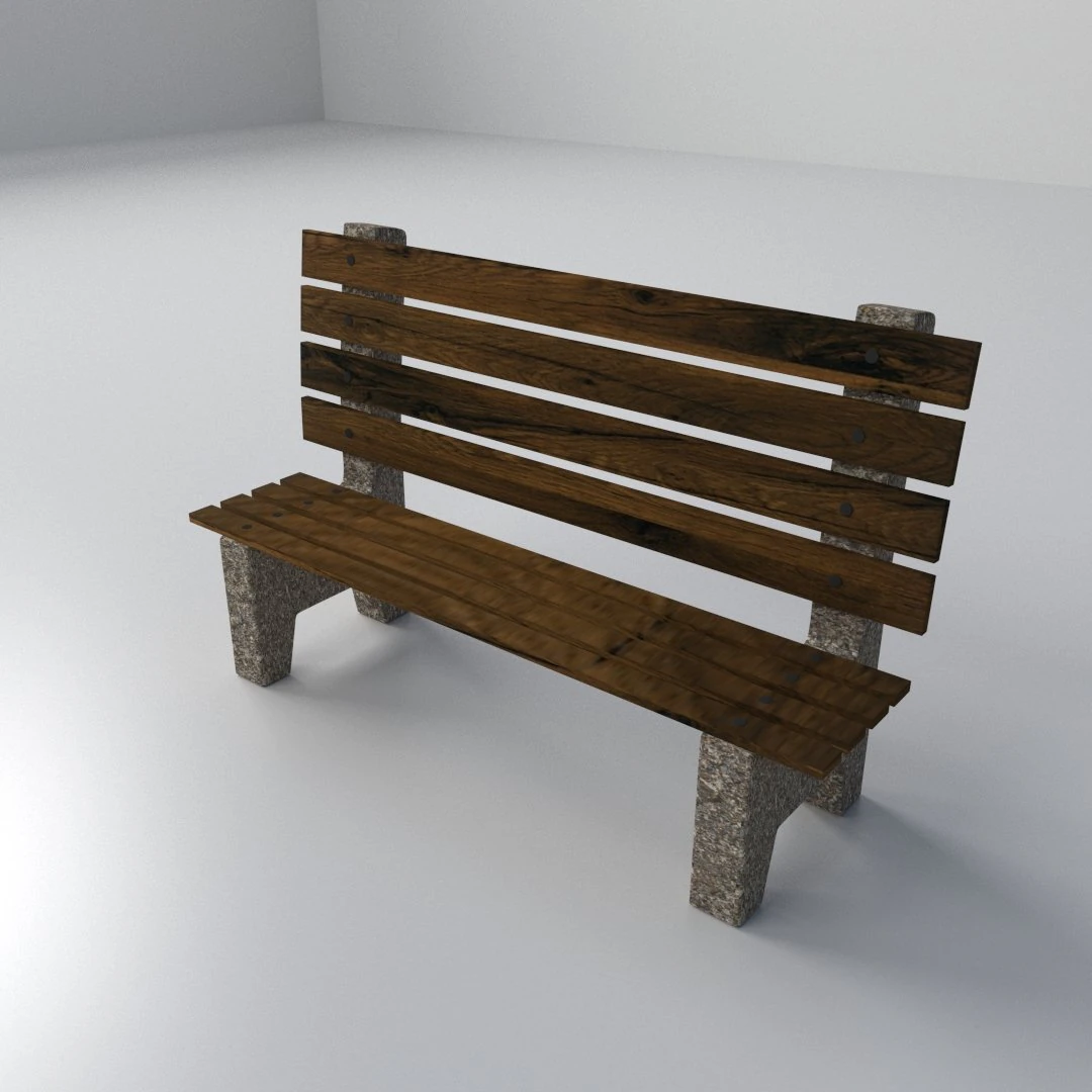 beach bench 3D Model .c4d .max .obj .3ds .fbx .stl .blend 