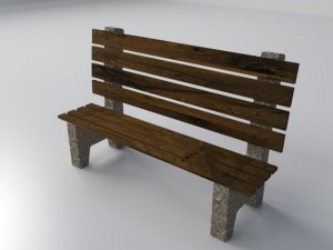 beach bench Modelo 3D