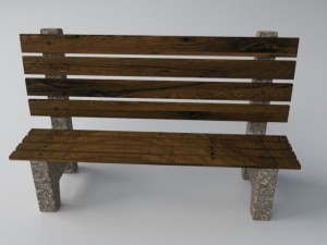 beach bench 3D मॉडल