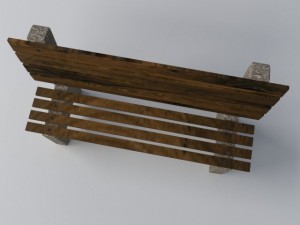 beach bench 3D मॉडल
