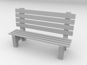 beach bench 3D मॉडल