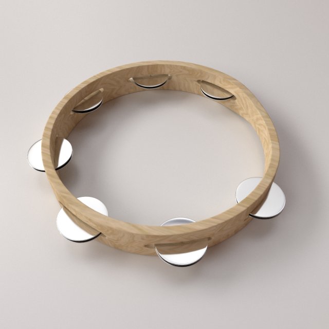 tambourine 3Dモデル .c4d .max .obj .3ds .fbx .stl .blend 