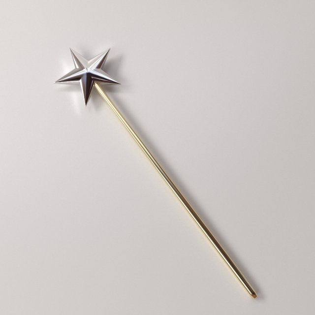 magic wand 3D Model .c4d .max .obj .3ds .fbx .stl .blend 